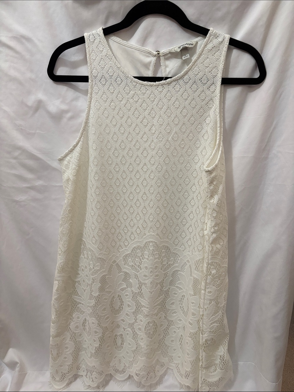 Speechless Cream Lace A-Line Mini Dress